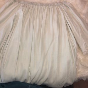 Creamy white off the shoulder dress